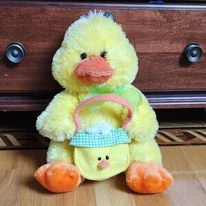 Chickie With Easter Basket Stuffed Animal Toy